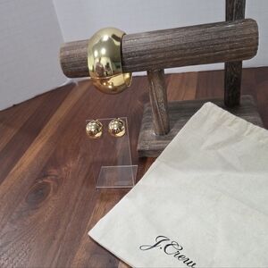 J. Crew Gold Dome Bracelet and Earrings